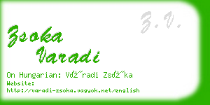 zsoka varadi business card